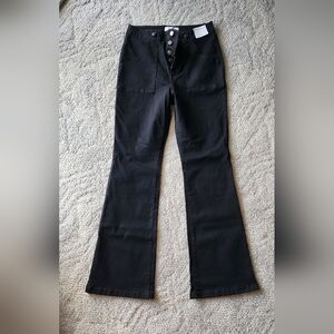 Marc New York Black Button Fly Stretch High-rise Denim Bootcut Jeans 10 NWT